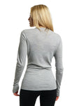 Merino Langarmshirt 250 für Damen Grau Heather