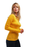 Damen Merino Langarmshirt 250 Mango Tango