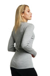 Merino Langarmshirt 250 für Damen Grau Heather