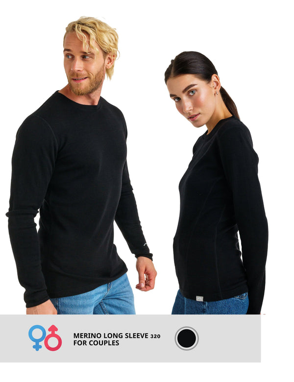 Paar Merino Langarm 320 Schwarz 