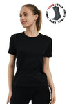 Damen Merino T-Shirt 165 Schwarz | Rundhalsausschnitt (+Socken)