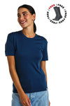 Damen Merino T-Shirt 165 Denim Blue | Rundhalsausschnitt (+Socken)