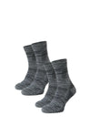 Wandersocken aus Merinowolle - (2er-Pack) Heathered Cloud