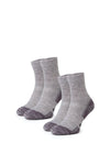 Wandersocken aus Merinowolle - (2er-Pack) Heathered Iris