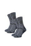 Wandersocken aus Merinowolle - (2er-Pack) Marinegrau