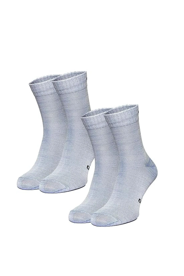 Laufsocken aus Merinowolle – (2er-Pack) Puderblau