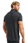 Herren Merino Polo 165 Schwarz meliert