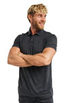 Herren Merino Polo 165 Schwarz meliert