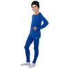 Kids' Merino Set Cobalt Blue + Black Beanie