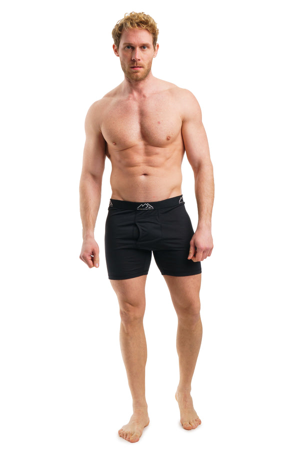 Herren Merino Boxershorts 170 Brief Rusty Black (2er Pack)