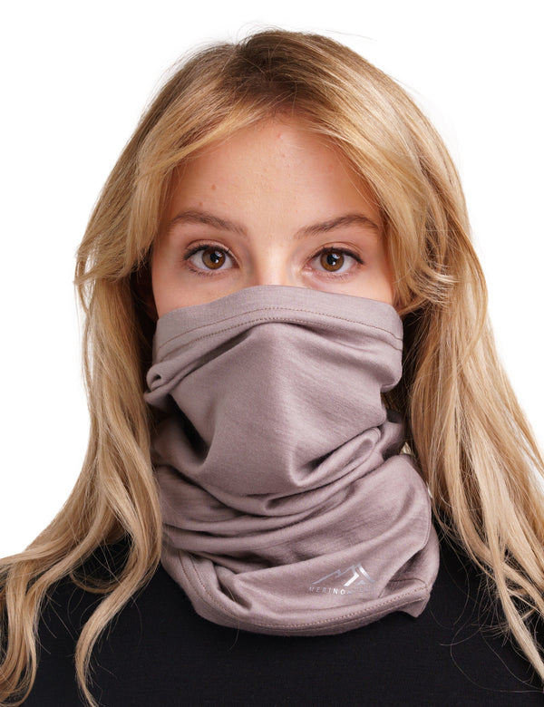 Merino Halstuch 165 Graumeliert