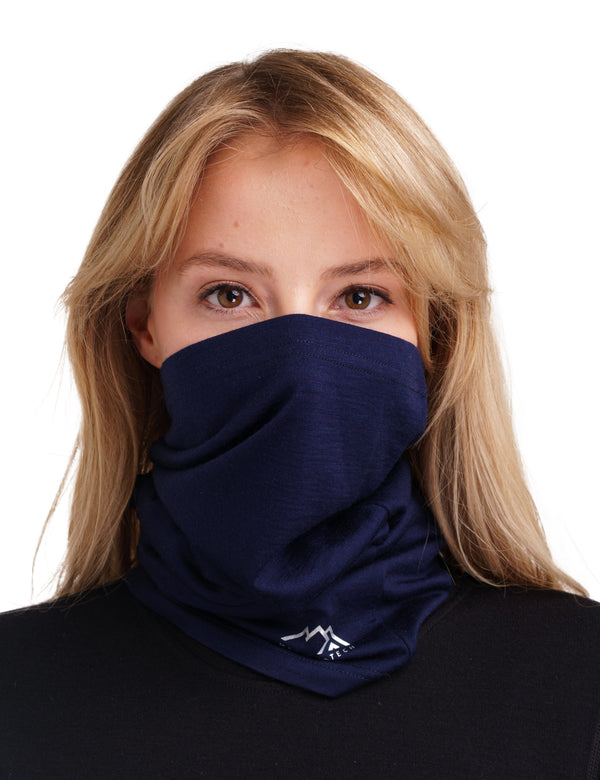 Merino Halstuch 165 Marineblau