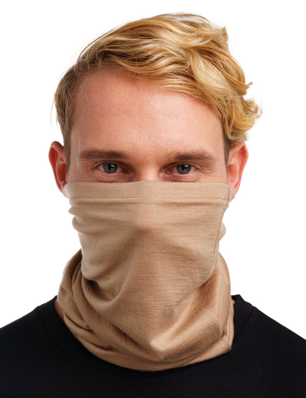 Merino Halstuch 165 Hellbraun