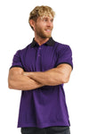 Herren Merino Polo 165 Aubergine Lila