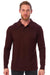 Men's Merino Wool Long Sleeve Polo Bordo
