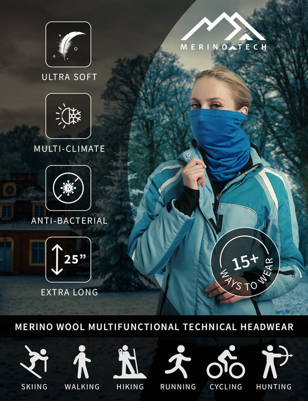 Merino Halstuch 165 Heathered Black