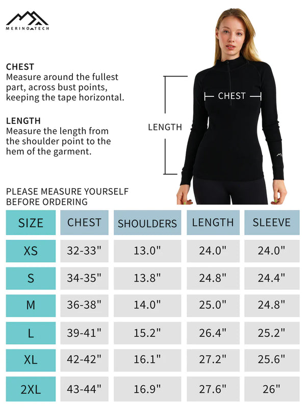 Merino Half Zip Langarmshirt 250 für Damen, Deep Teal