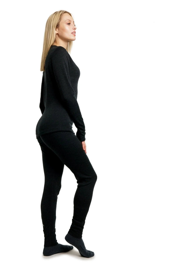 Damen Merino Thermo Set 165 Heathered Black