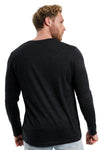 Herren Merino Langarmshirt 165 Heathered Black