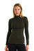 Merino Half Zip Langarmshirt 320 für Damen, Armeegrün