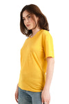 Damen Merino T-Shirt 165 Senfgelb | Rundhals