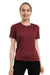 Damen Merino T-Shirt 165 Burgunderrot | Rundhals