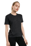 Damen Merino T-Shirt 165 Ebenholzgrau | Rundhals