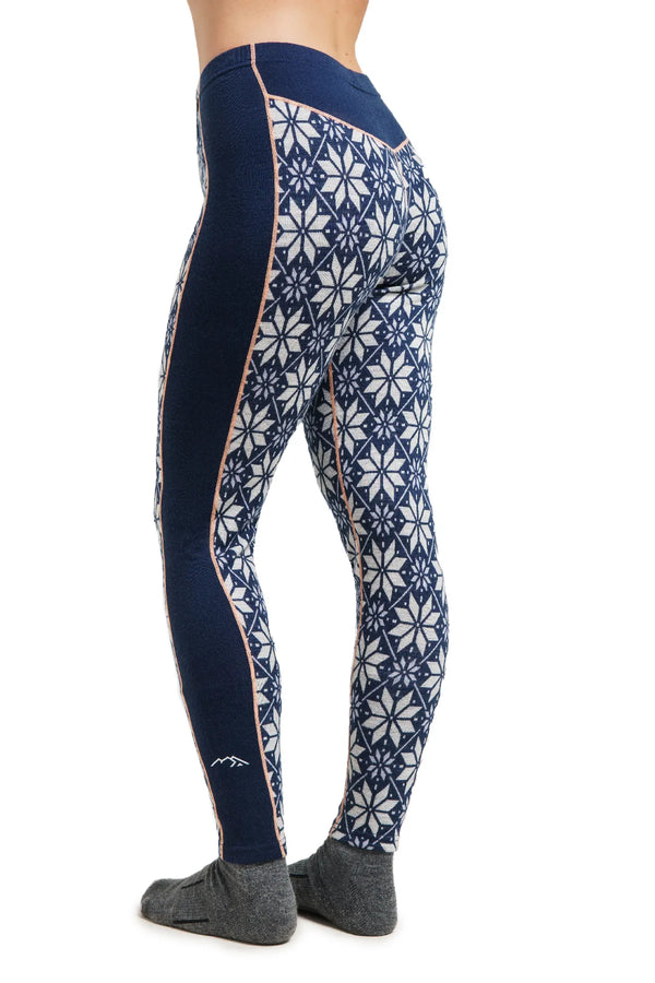 Damen Merinohose 250 Snowflake Navy