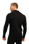 Men's Merino Half Zip Long Sleeve 320 Black