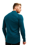Merino Half Zip Langarmshirt 250 für Herren, Deep Teal