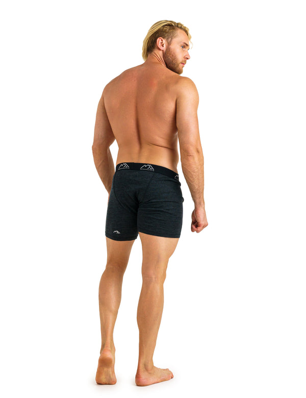 Herren-Boxershorts Merino 170, Anthrazit (2er-Pack)