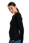 Merino Langarmshirt 320 für Damen Schwarz