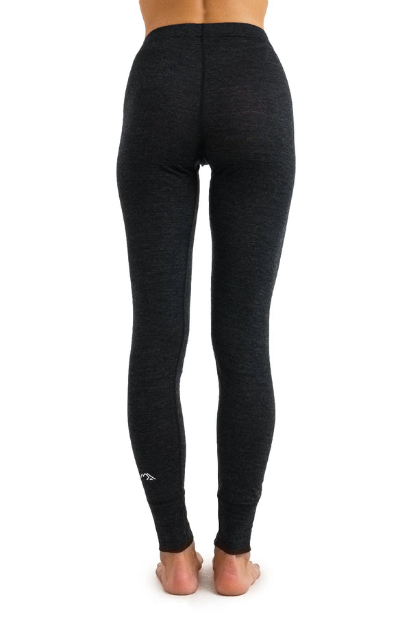 Damen Merinohose 165 Schwarz meliert