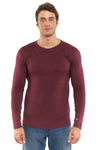 Herren Merino Langarmshirt 170 Bordo Wine