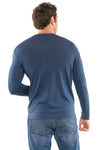 Herren Merino Langarmshirt 170 Chicago Blues