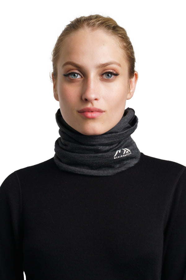 Merino Halstuch 165 Heathered Black