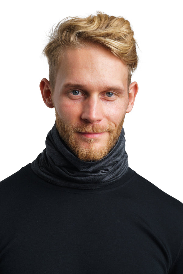 Merino Halstuch 165 Heathered Black