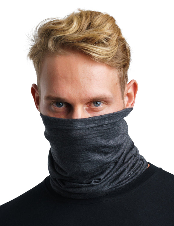 Merino Halstuch 165 Heathered Black