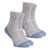 Wandersocken aus Merinowolle - (2er-Pack) Grau-Azur