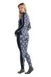 Damen Merino Thermo-Set 250 Snowflake Navy